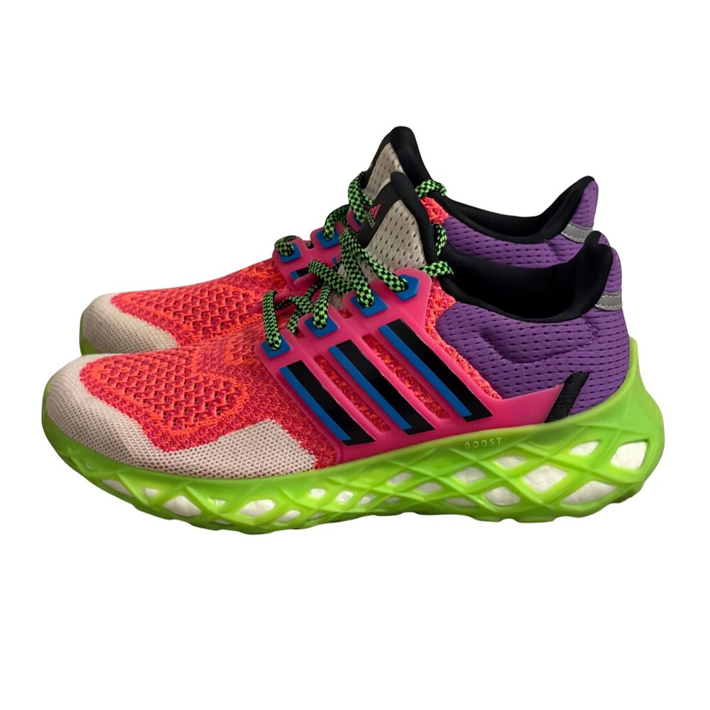 Adidas Ultraboost Web DNA Primeknit Turbo Shock Pink HR1791 Big Girls Size 6